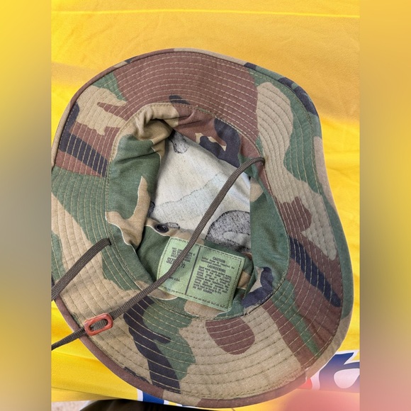 Jungle Bucket Hat Vintage Unisex 1986 Camouflage Size 7 1/2 - Picture 7 of 9